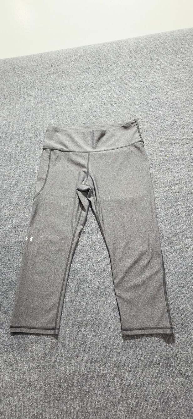 Under Armour Women's HeatGear Compression Capri Leggings Gray Size Large